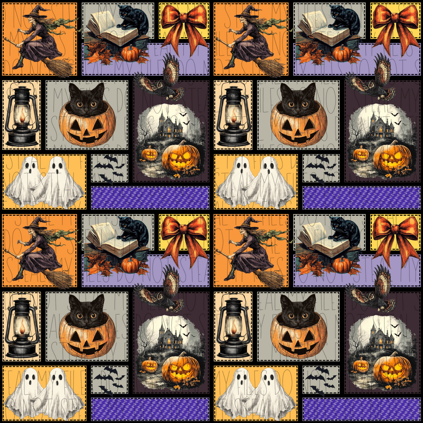 Vintage Halloween- Seamless File