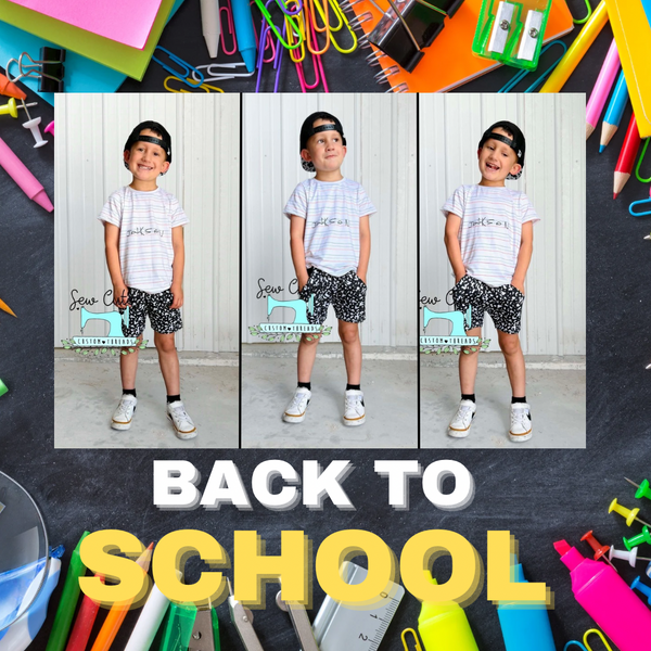 Back 2 School Set- Shirt and Jogger Shorts