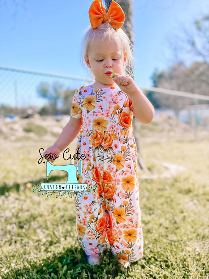 Spring Floral Romper - Sew Cute Custom Threads