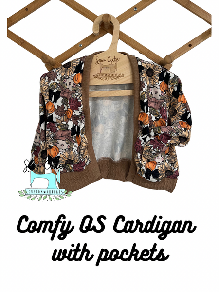 OS comfy cardigan- scarecrow