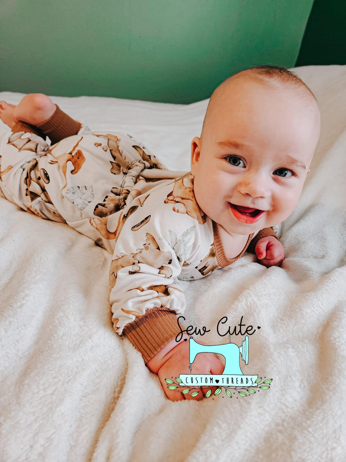 Boho Dino PJ Set - Sew Cute Custom Threads