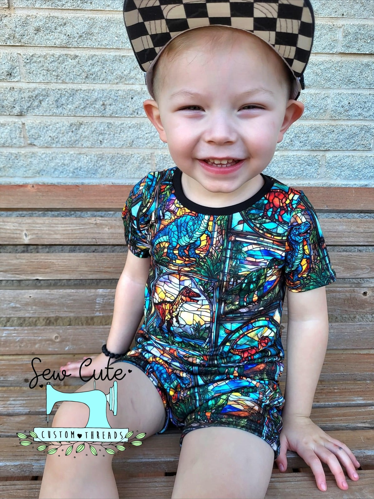 Stain Glass DINO - Sew Cute Custom Threads