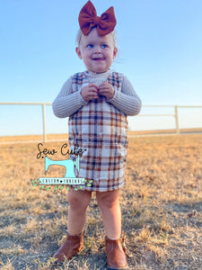 Plaid Fall French Terry Dress