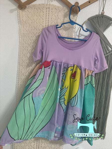 Upcycle mermaid dress - size 4T - Sew Cute Custom Threads