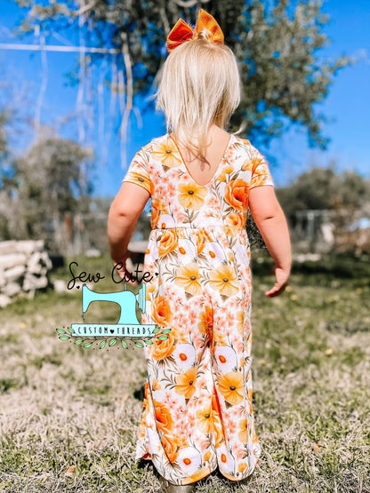 Spring Floral Romper - Sew Cute Custom Threads