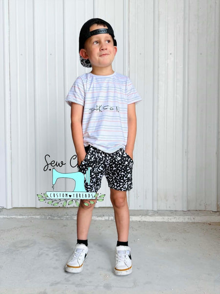 Back 2 School Set- Shirt and Jogger Shorts