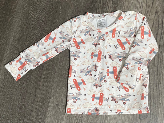 Airplane shirt  size 12-18 - Sew Cute Custom Threads