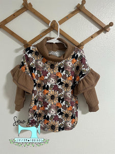 Cozy shirt LS with ruffles Size 3T