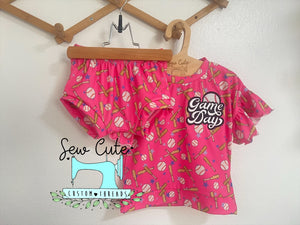 Baseball set- cozy shirt with shorties- size 2T