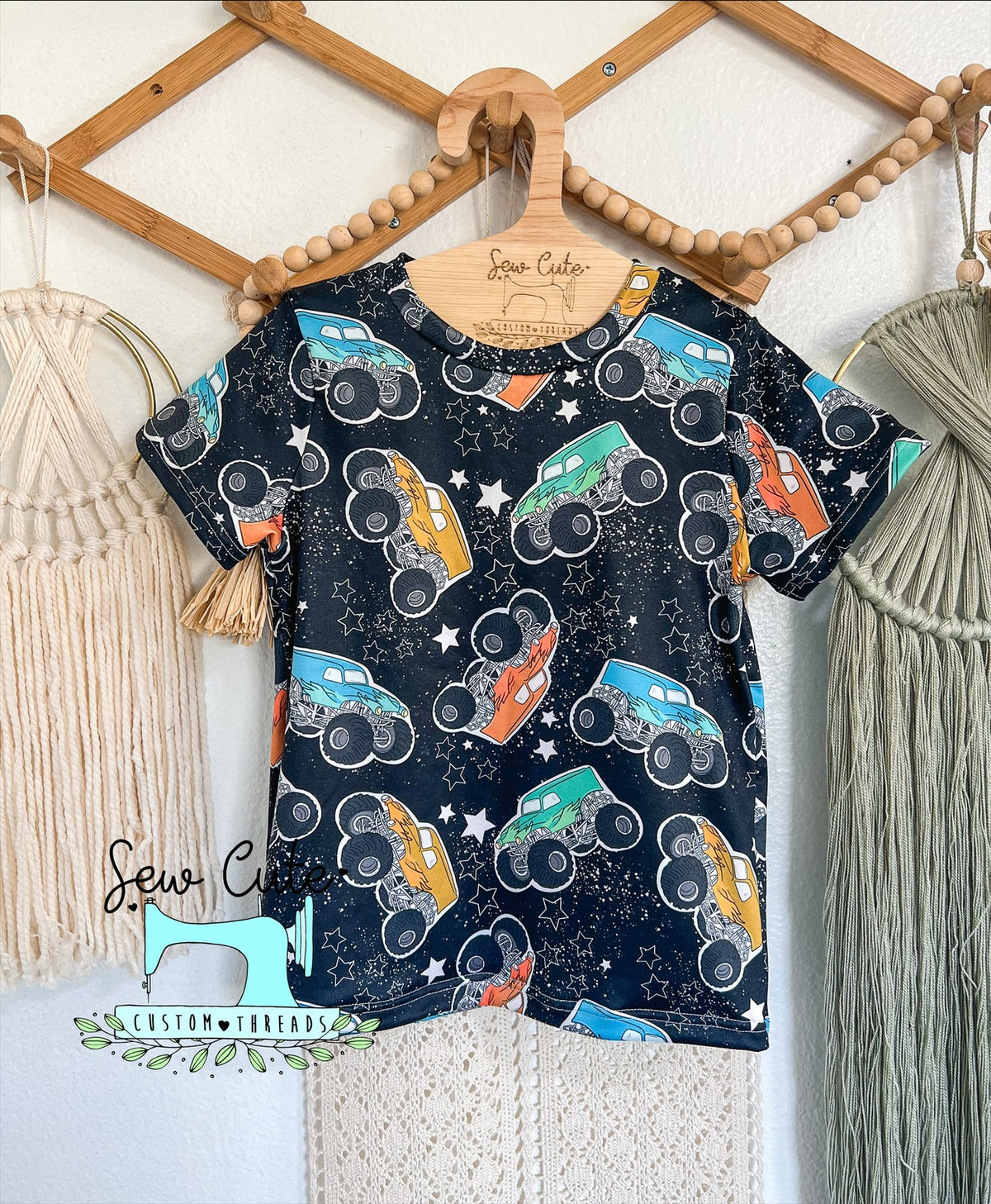 Monster Trucks - Bottom - Sew Cute Custom Threads