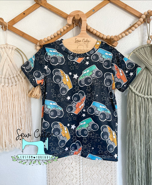 Monster Trucks - Bottom - Sew Cute Custom Threads