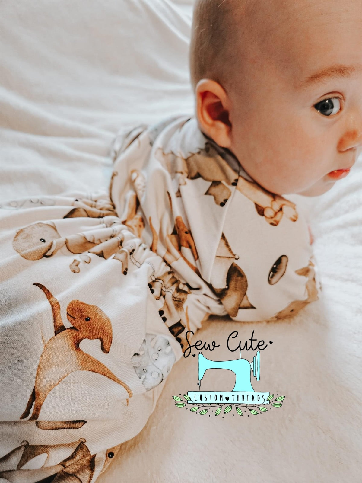 Boho Dino PJ Set - Sew Cute Custom Threads
