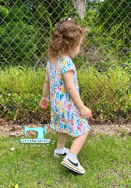 Back 2 School T-Shirt Dress with Bikers SET