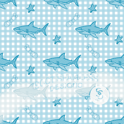 Sharks- Outfit - Sew Cute Custom Threads