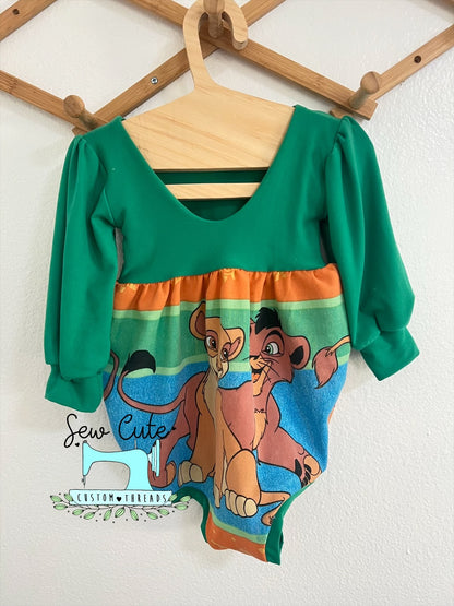 Upcycle Bubble Romper with long sleeves - Sew Cute Custom Threads
