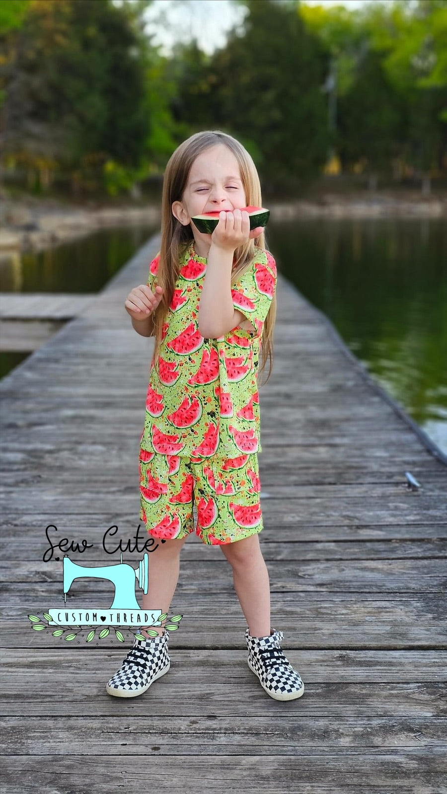 Watermelon casual SET - Sew Cute Custom Threads