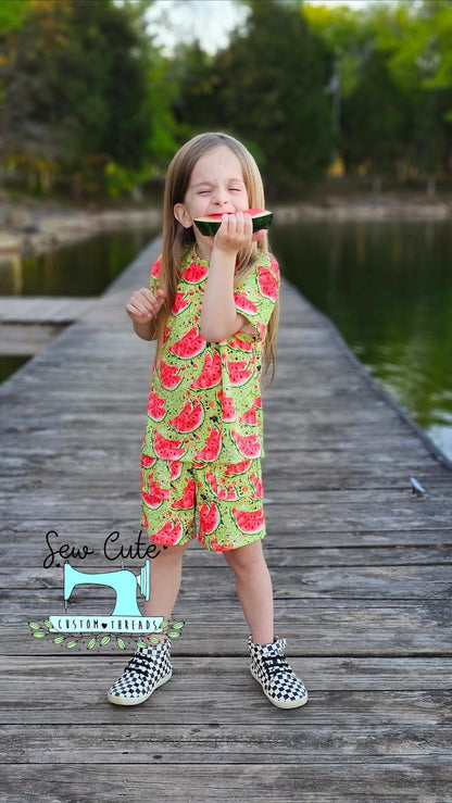 Watermelon casual SET - Sew Cute Custom Threads