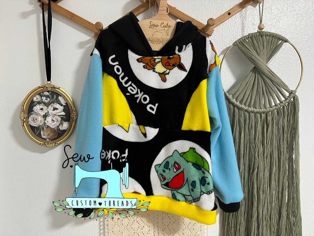 Dax hoodie - size 6/7- Pokémon - Sew Cute Custom Threads