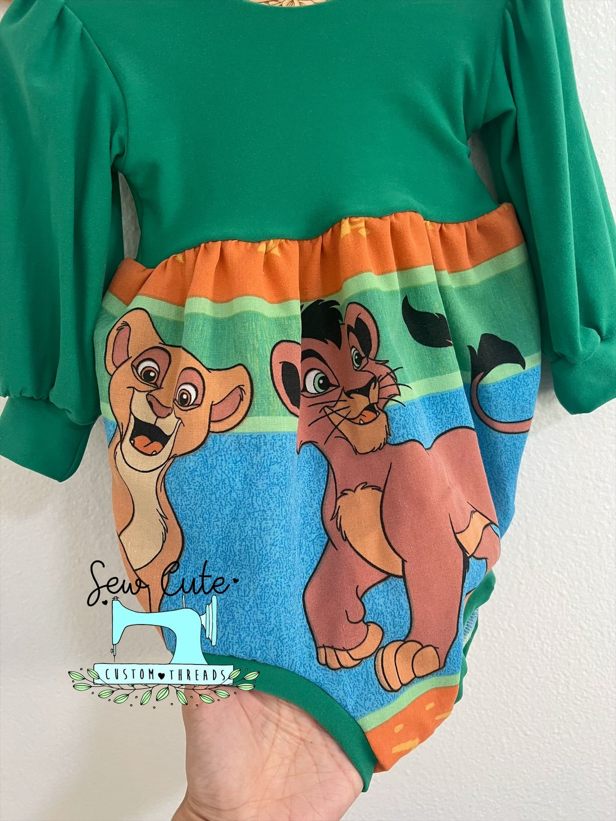 Upcycle Bubble Romper with long sleeves - Sew Cute Custom Threads