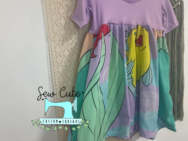 Upcycle mermaid dress - size 4T - Sew Cute Custom Threads