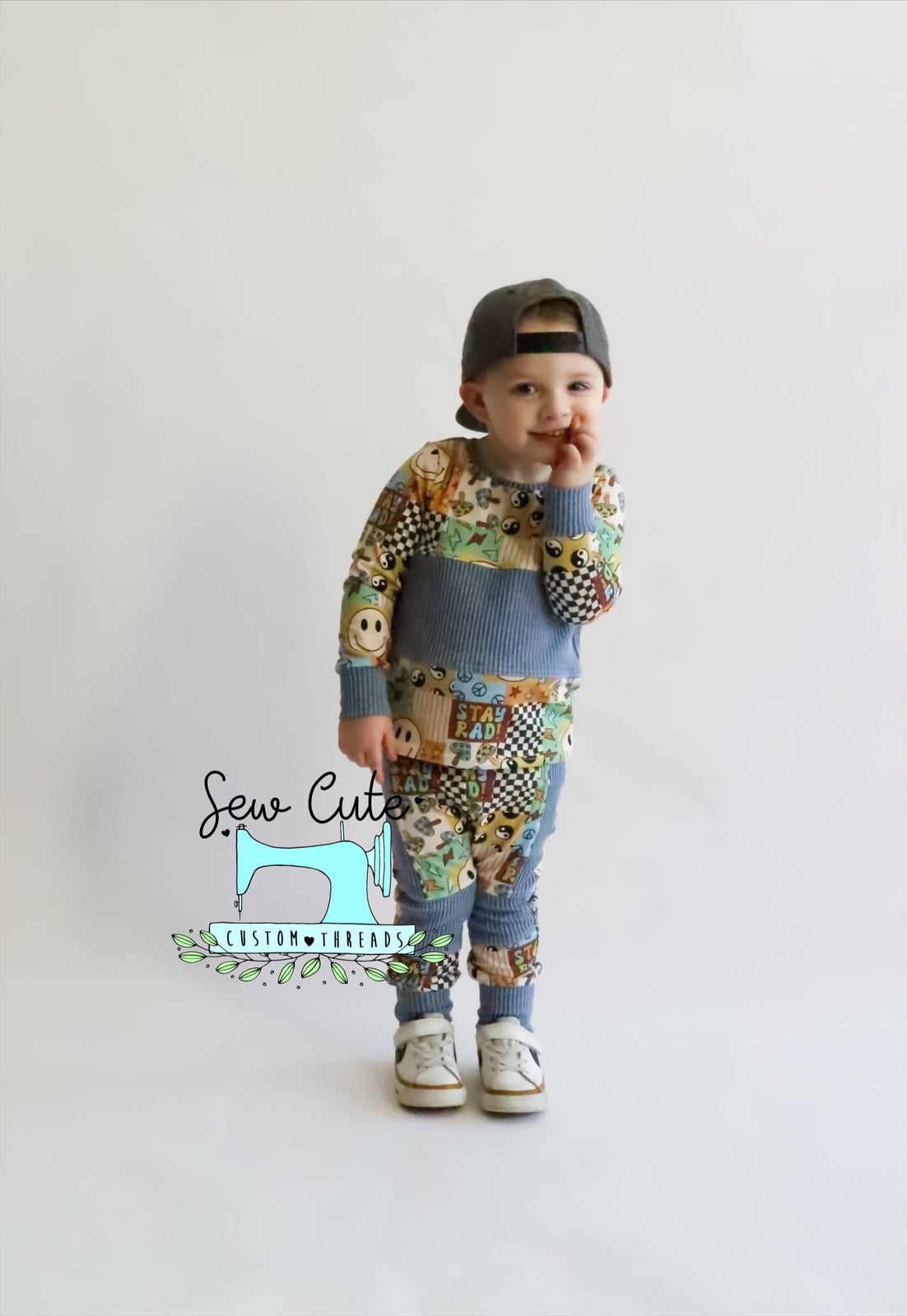 Color-block Set- Basic LS with Pants - Sew Cute Custom Threads