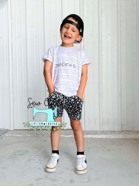 Back 2 School Set- Shirt and Jogger Shorts