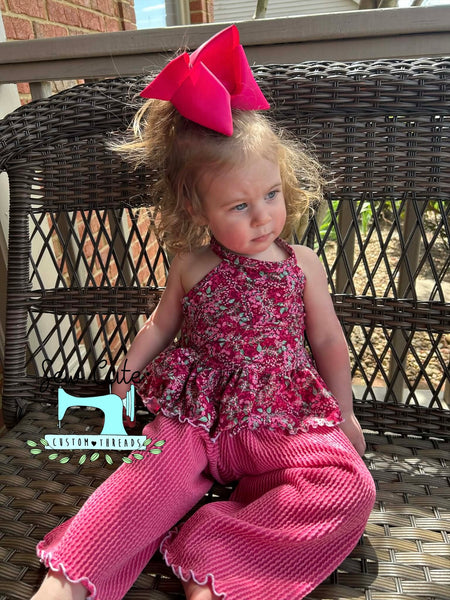 Halter Peplum with Urban Wide Legs- Set - Sew Cute Custom Threads
