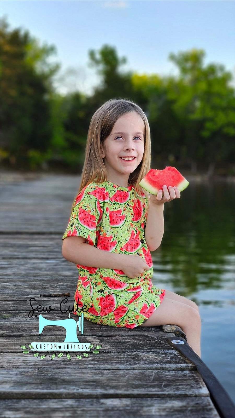 Watermelon casual SET - Sew Cute Custom Threads