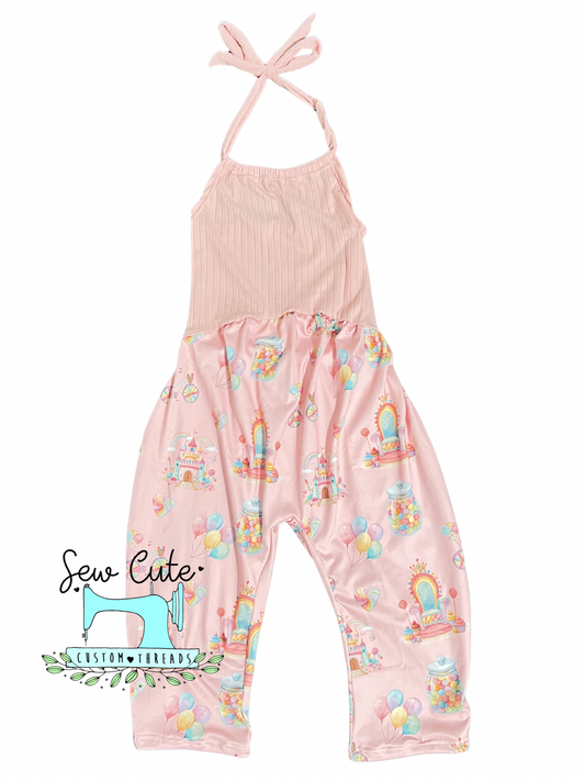 NEW Style- Halter Barrel Romper- size 3T - Sew Cute Custom Threads