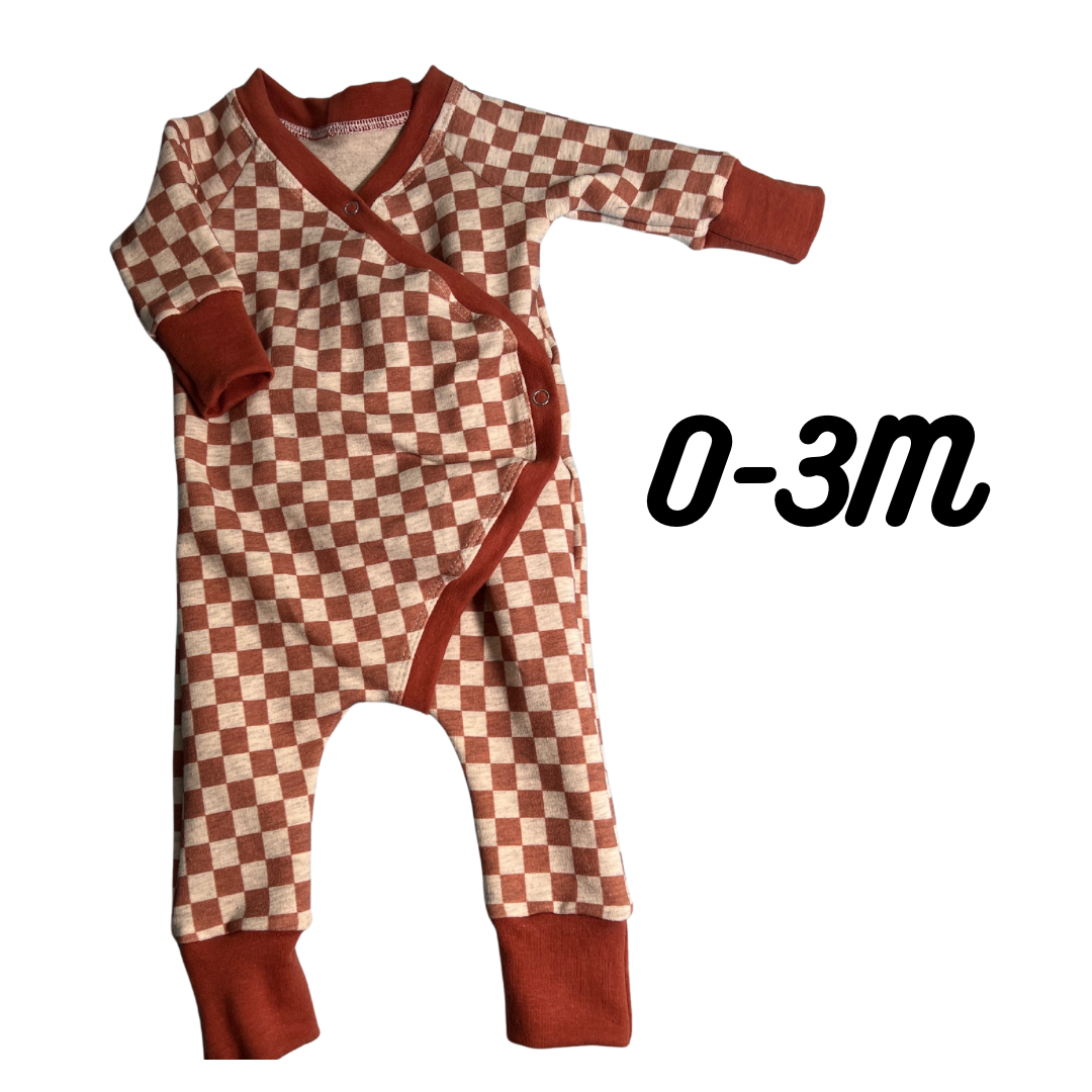 Wrap onesie- RTS- size 0-3M