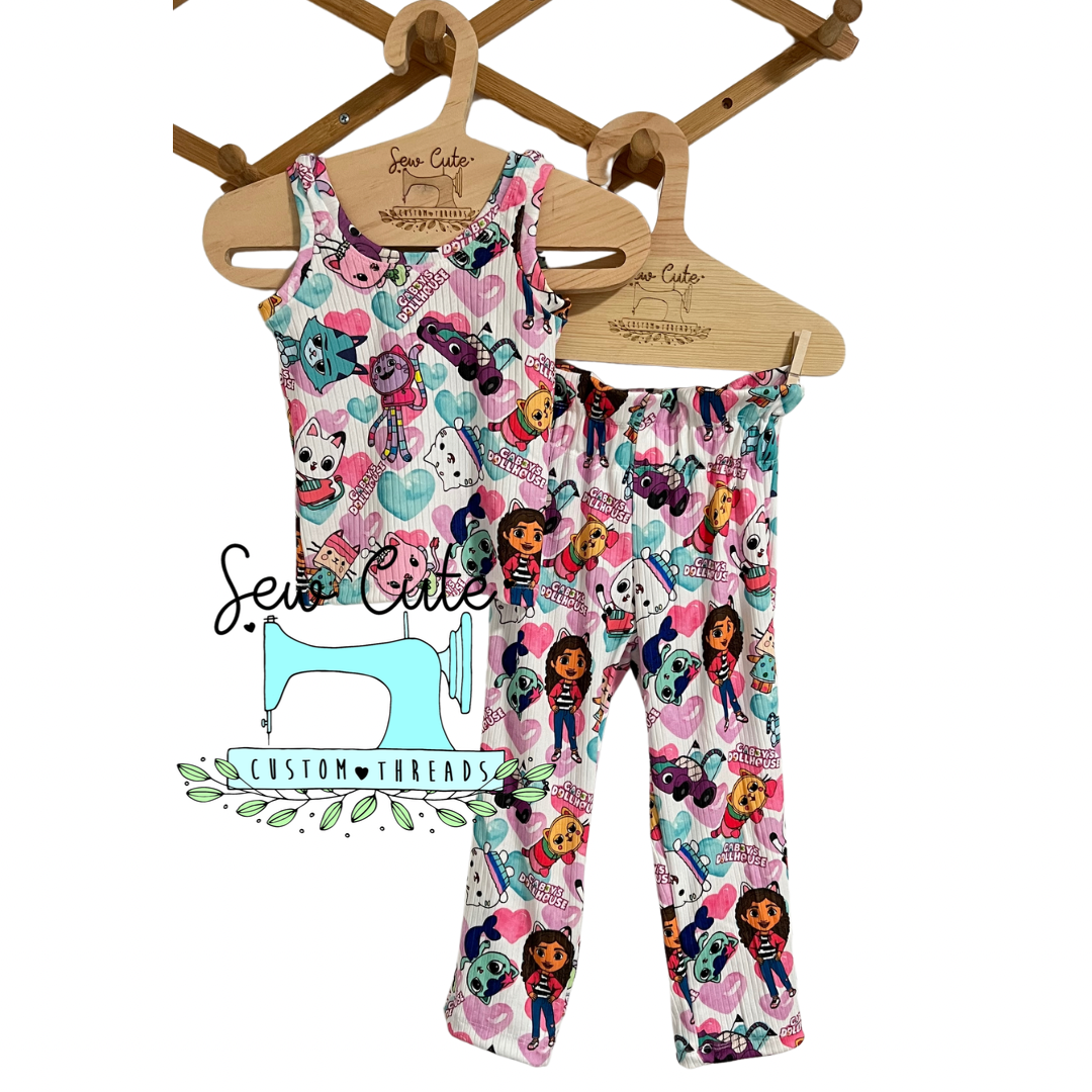 Set- Ruffle Pants with Tank - Sew Cute Custom Threads