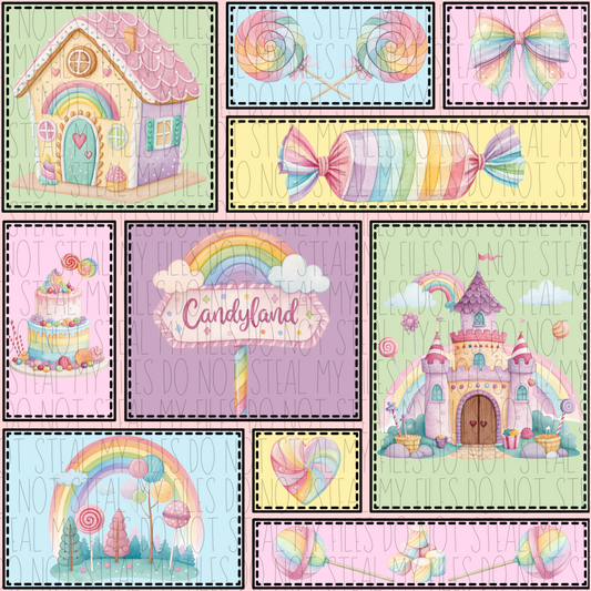Candy Land Patchwork- Seamless File