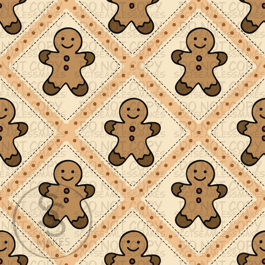 Gingerbread - Seamless File - Sew Cute Custom Threads