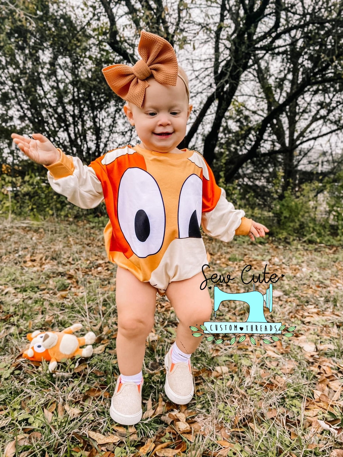 Dog Panel Romper - Sew Cute Custom Threads