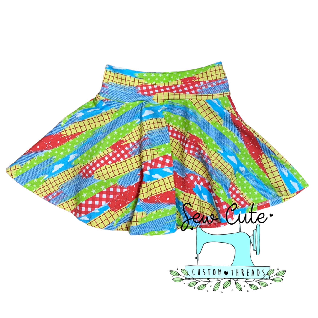 Clouds brush strokes Skirted Bummies - Sew Cute Custom Threads