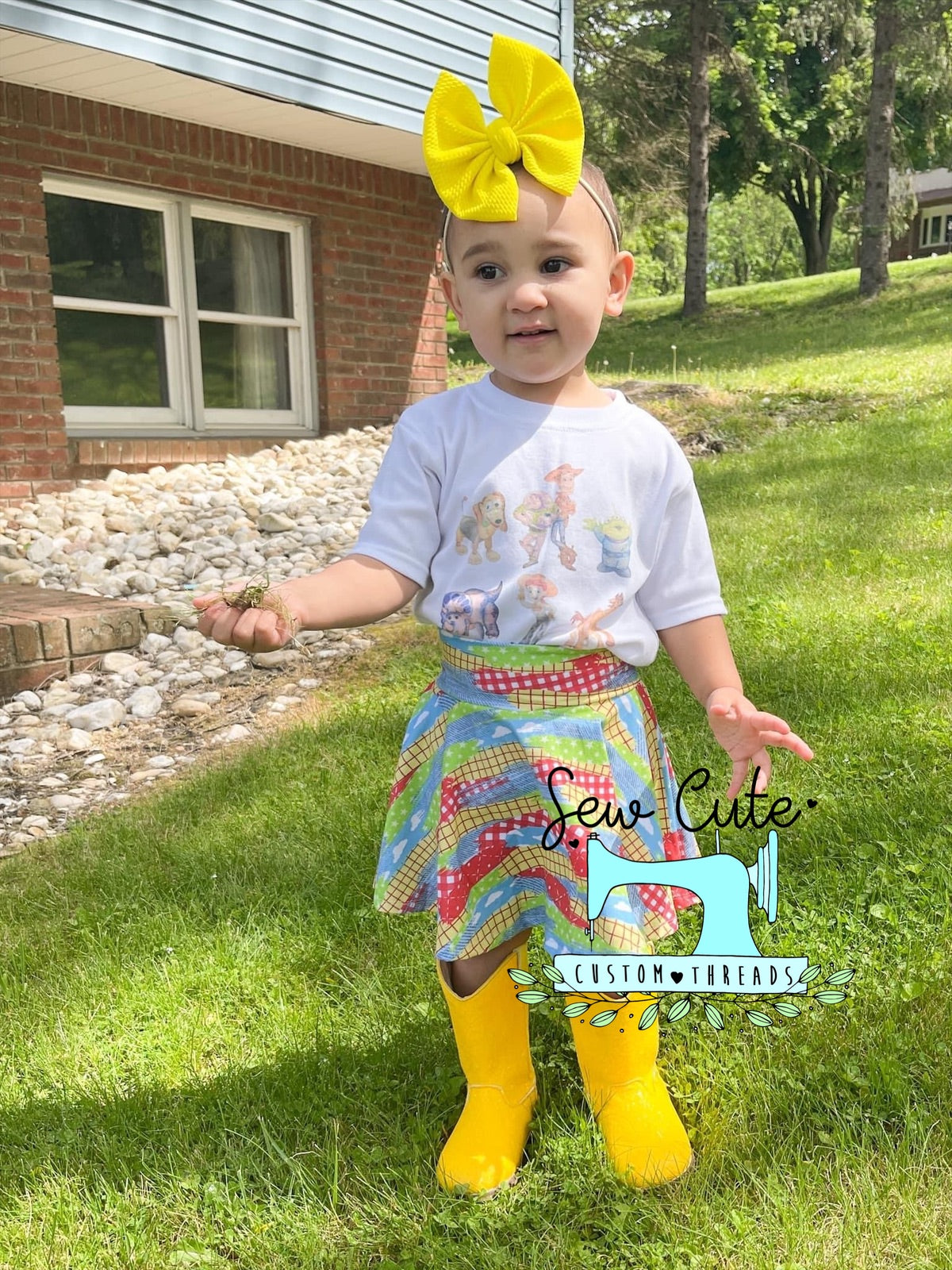 Clouds brush strokes Skirted Bummies - Sew Cute Custom Threads