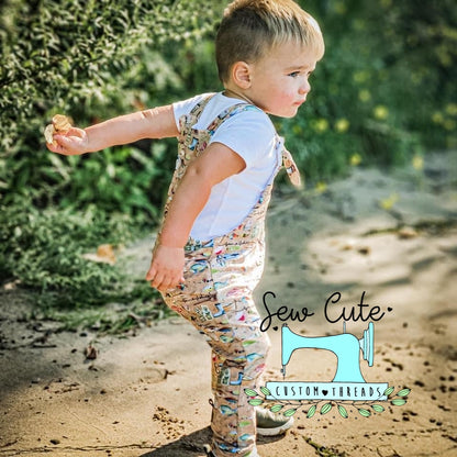 Fishing Overall Romper - Sew Cute Custom Threads