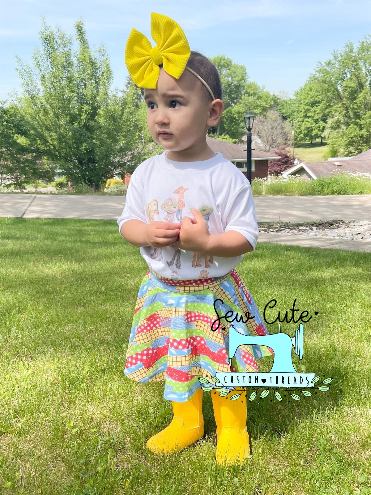 Clouds brush strokes Skirted Bummies - Sew Cute Custom Threads