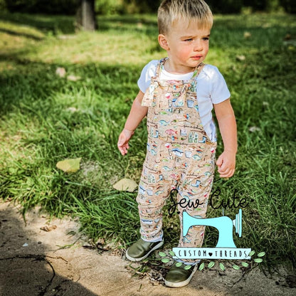 Fishing Overall Romper - Sew Cute Custom Threads