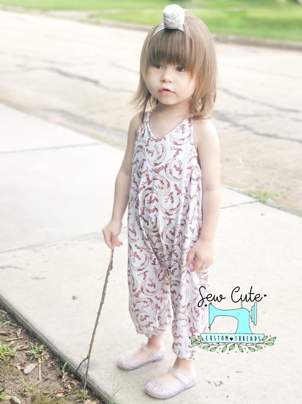 Moon Hippy Romper - Sew Cute Custom Threads